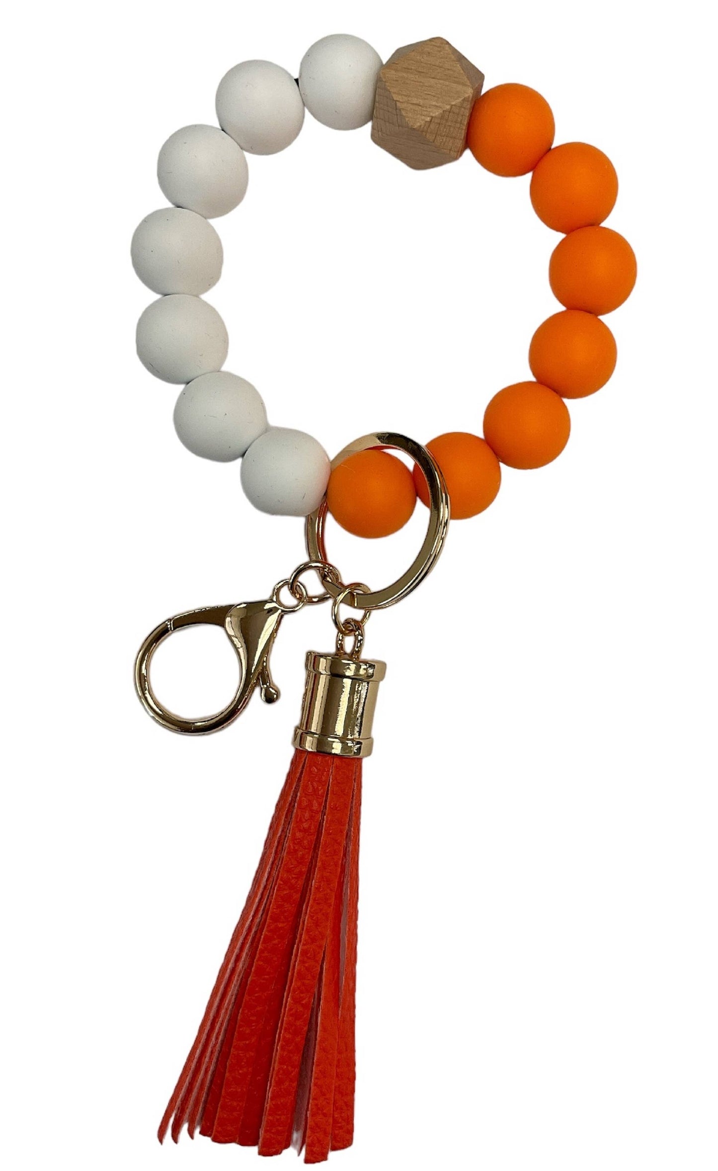 Silicone Beaded Keychain Bracelet