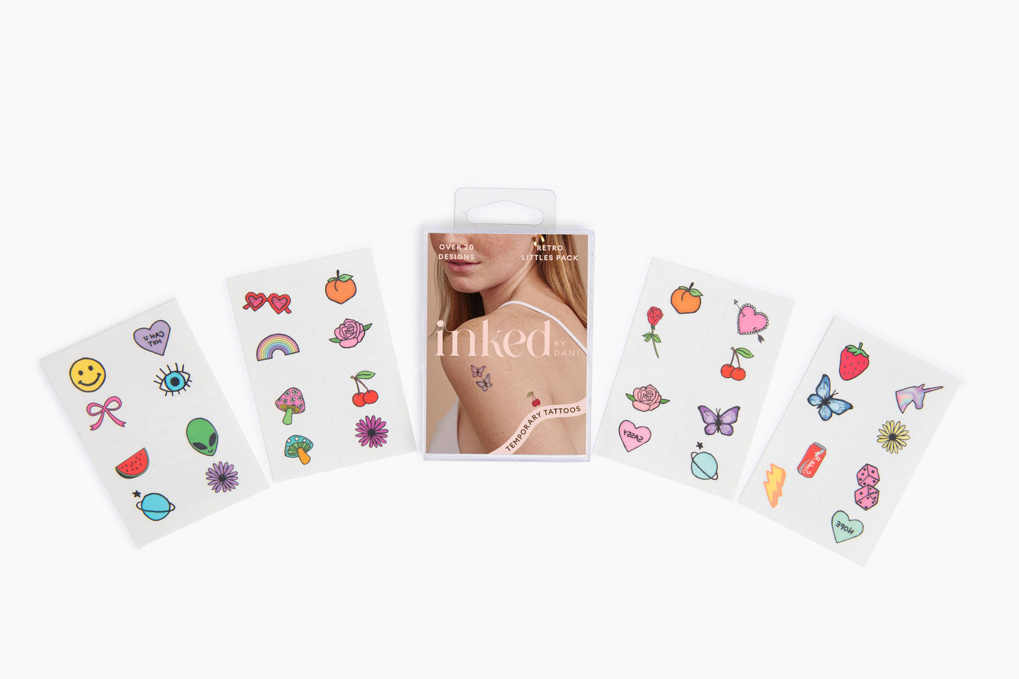 Retro Littles Temporary Tattoo Pack
