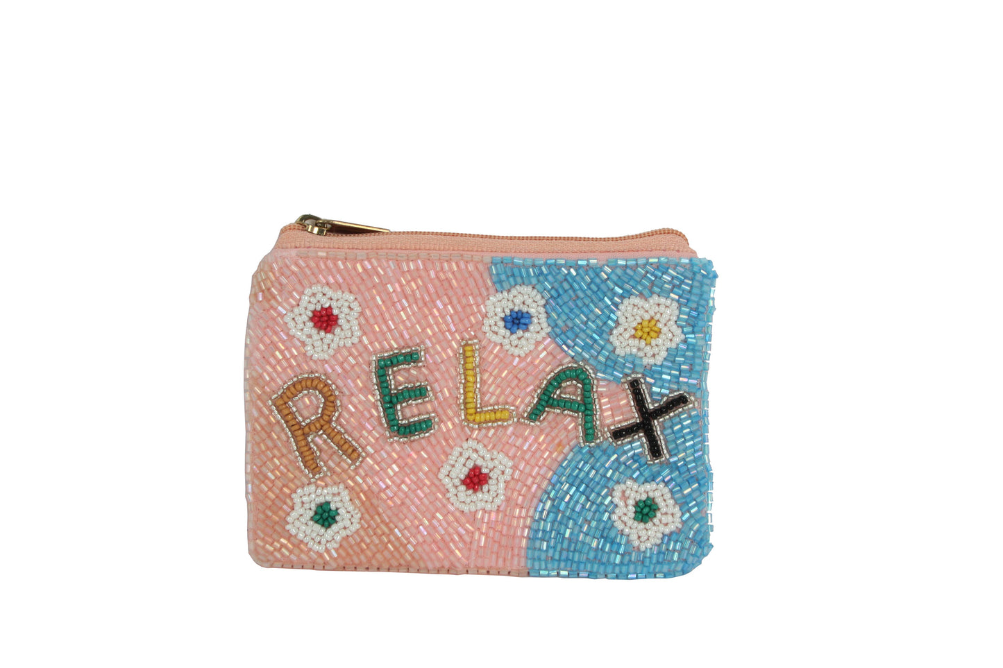 RELAX Beaded Coin Purse