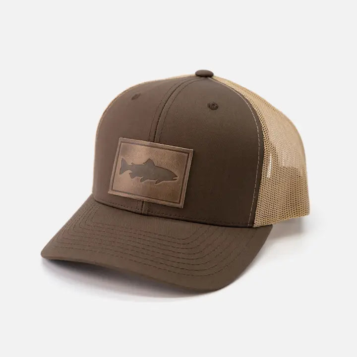 Trout Leather Patch Hat - Brown