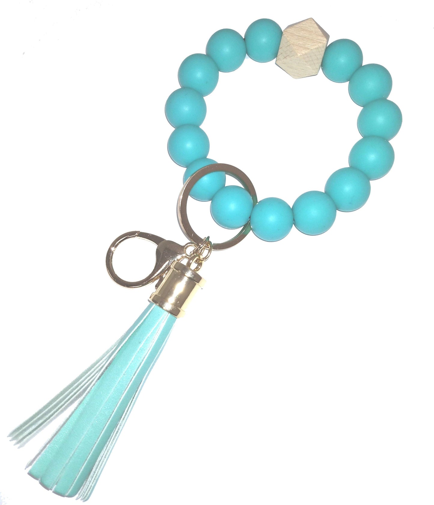 Silicone Beaded Keychain Bracelet