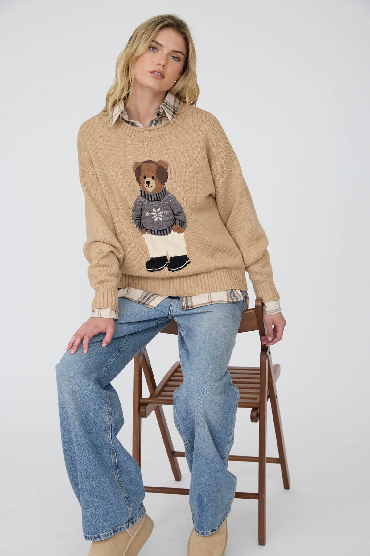 TEDDY BEAR  KNIT SWEATER