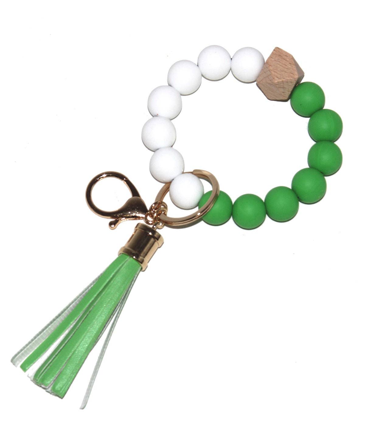 Silicone Beaded Keychain Bracelet