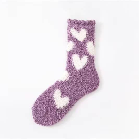 Valentine's Heart Fuzzy Socks