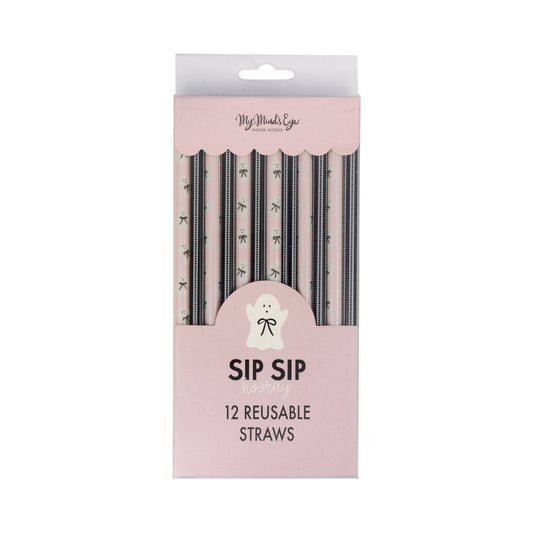 Bow Ghosts Reusable Straws