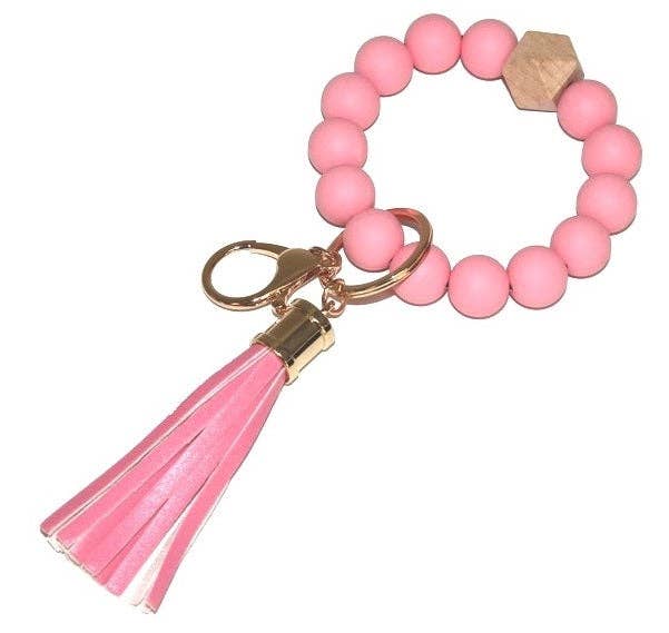 Silicone Beaded Keychain Bracelet