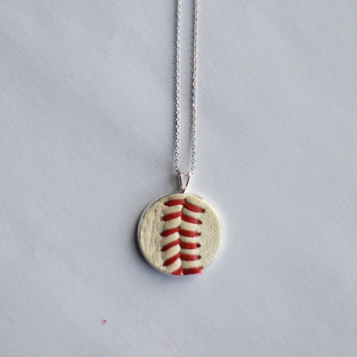Baseball Seam Pendant Necklace