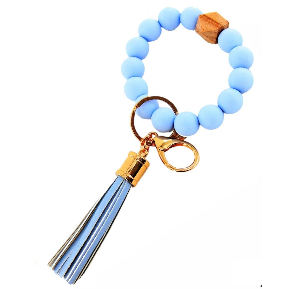 Silicone Beaded Keychain Bracelet