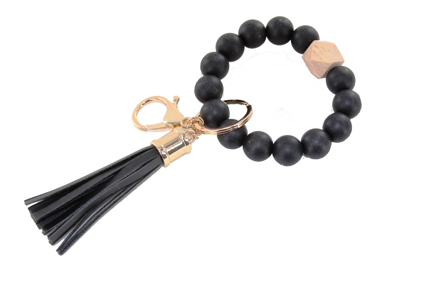 Silicone Beaded Keychain Bracelet