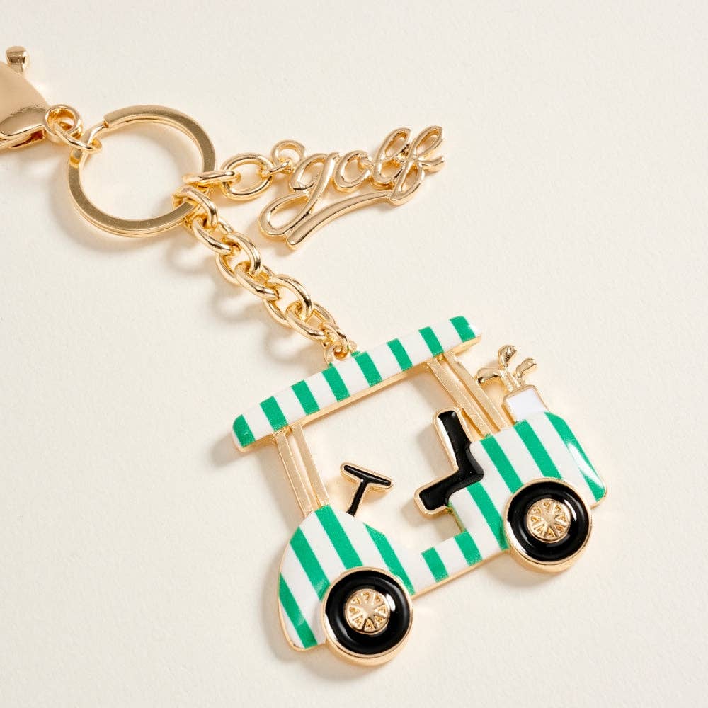 Golf Cart Keychain Bag Charm