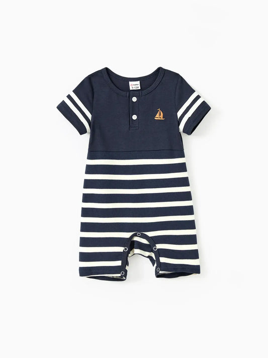 Striped Sailboat Romper