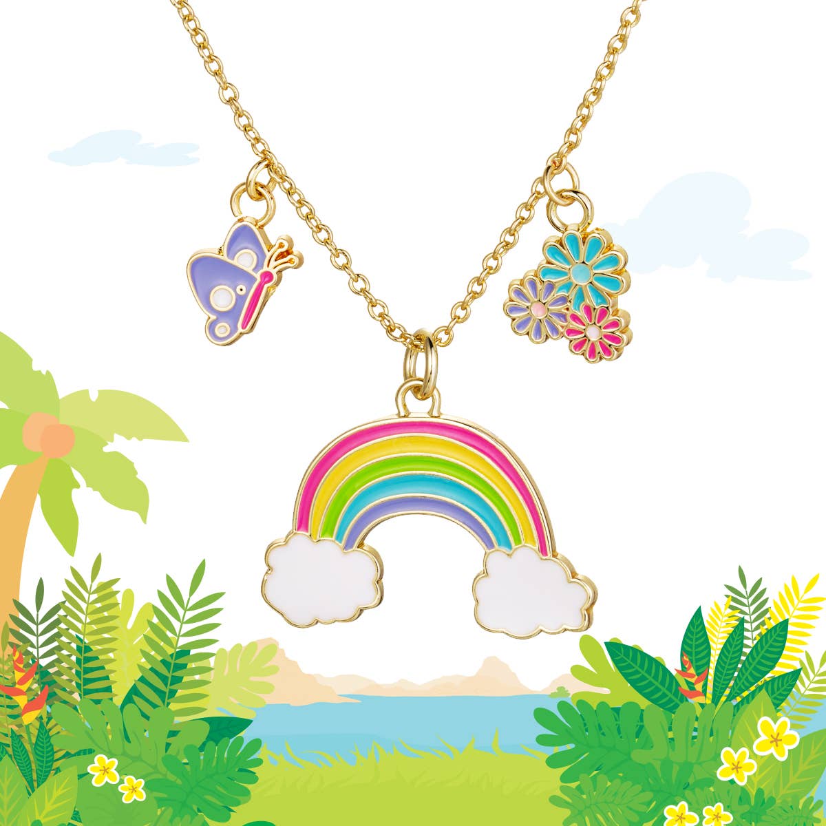 Whimsy Necklace- Rainbow
