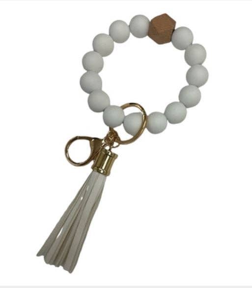 Silicone Beaded Keychain Bracelet
