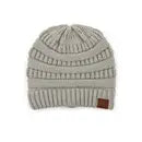 C.C Ribbed Solid Color Beanies
