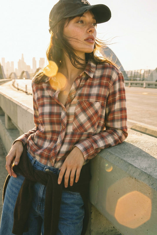 ROSEWOOD PLAID FLANNEL SHIRT