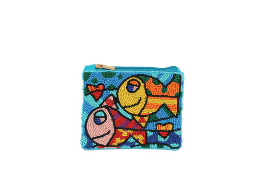 Fish Beaded Coin Purse
