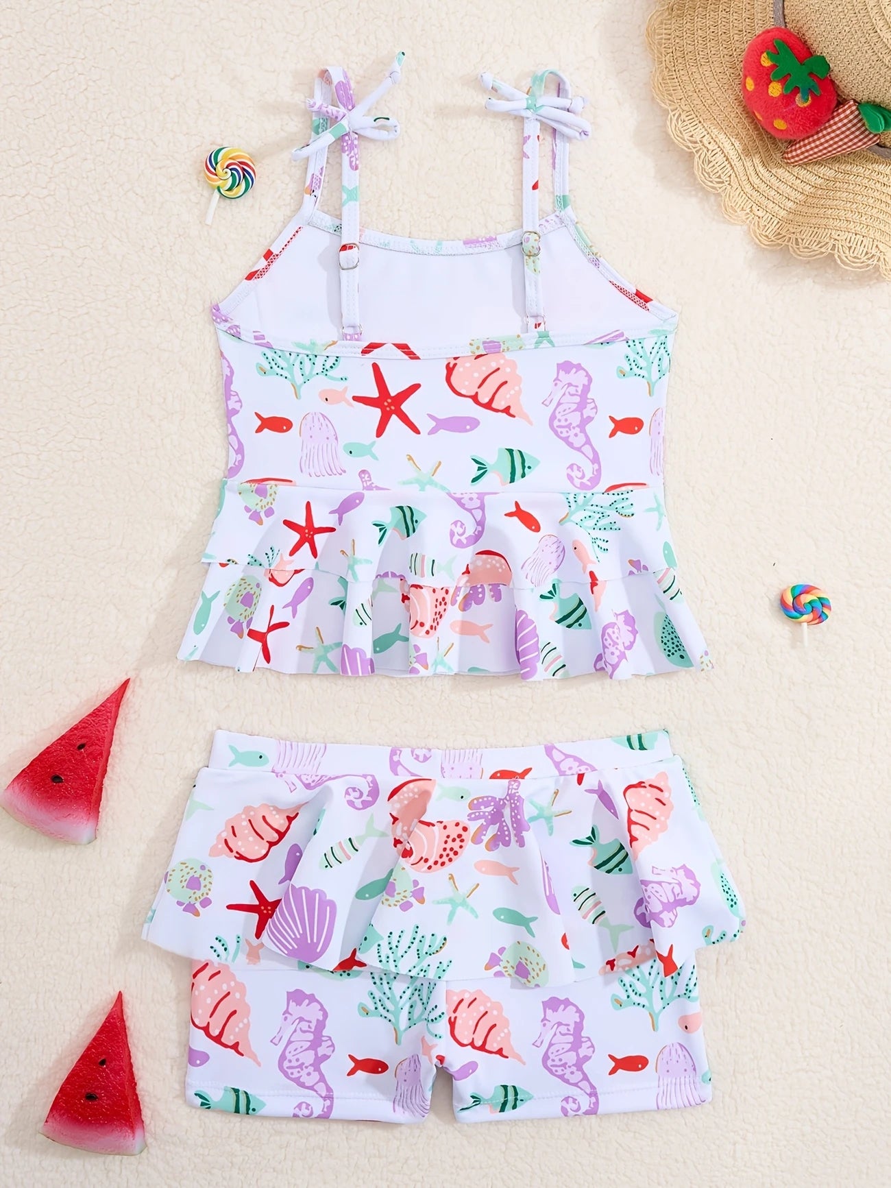 Toddler Boho Sea Life Swimsuit - 2pc