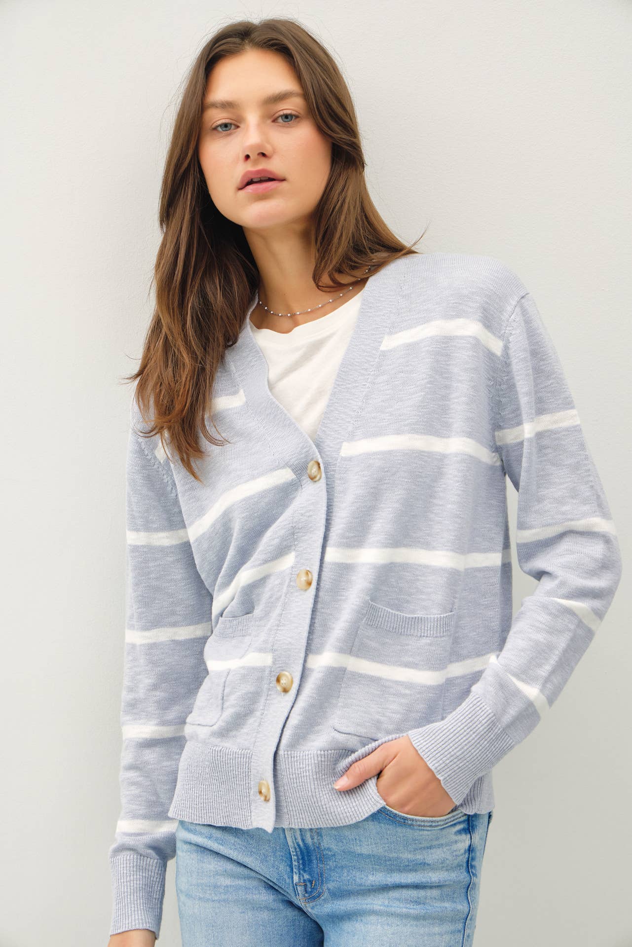 Baby Blue Lightweight Oversized Cardigan