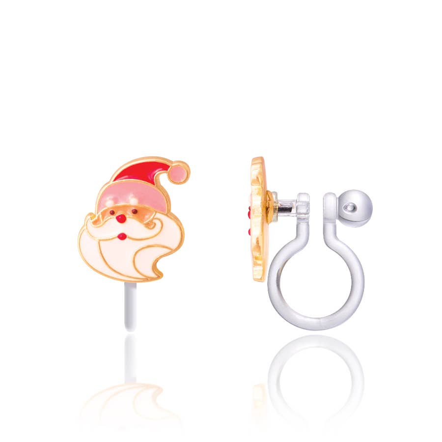 Santa Clip On Earrings
