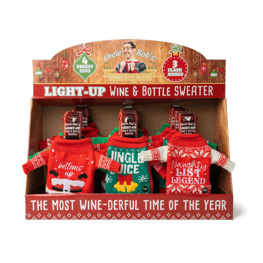 Light-Up Wine & Bottle Sweater