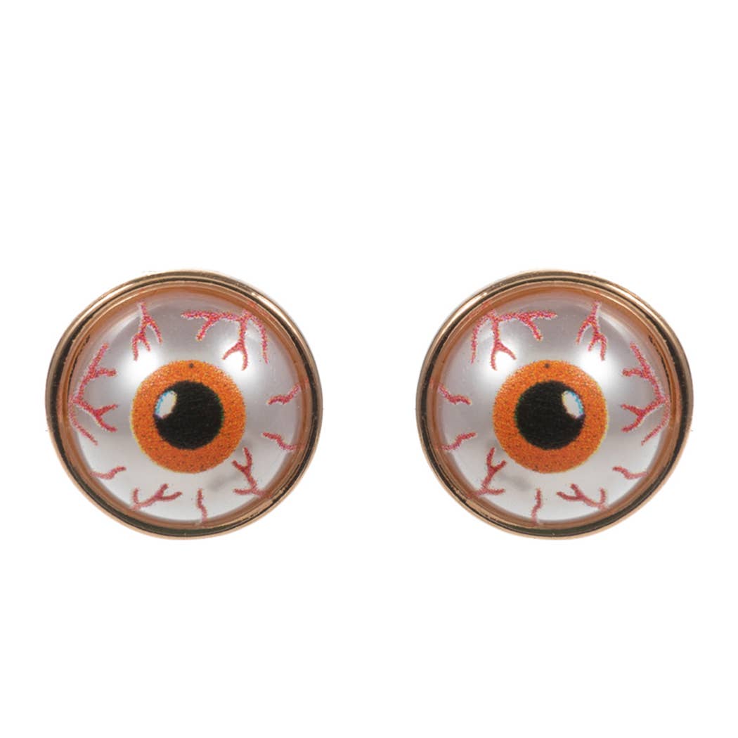 Orange Eye Stud Earring
