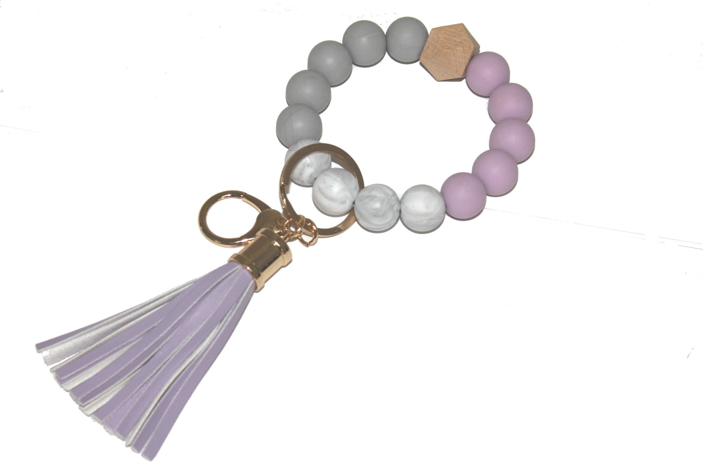 Silicone Beaded Keychain Bracelet