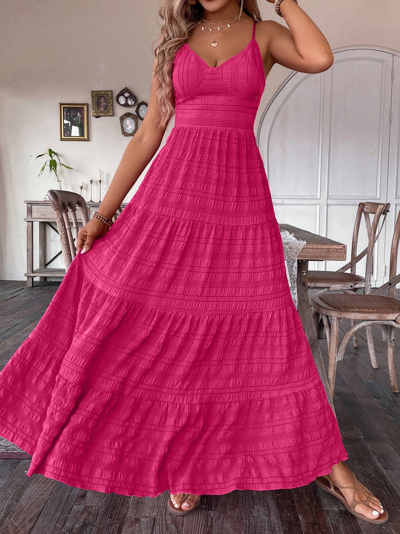 Rose Halter bow lace-up dress