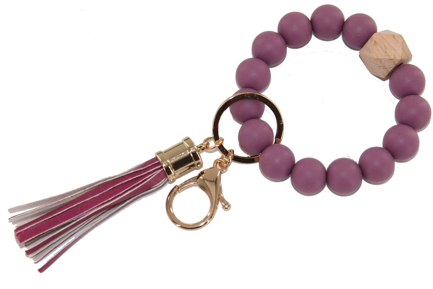 Silicone Beaded Keychain Bracelet