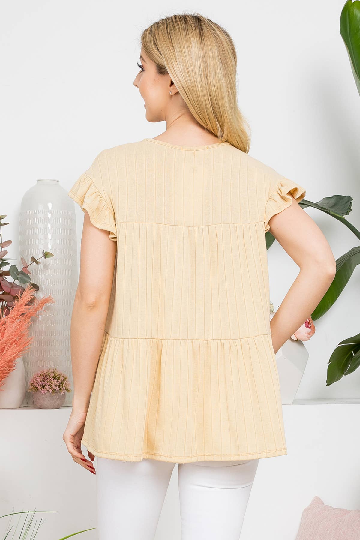 Buttercup Ruffle Cap Sleeve Top