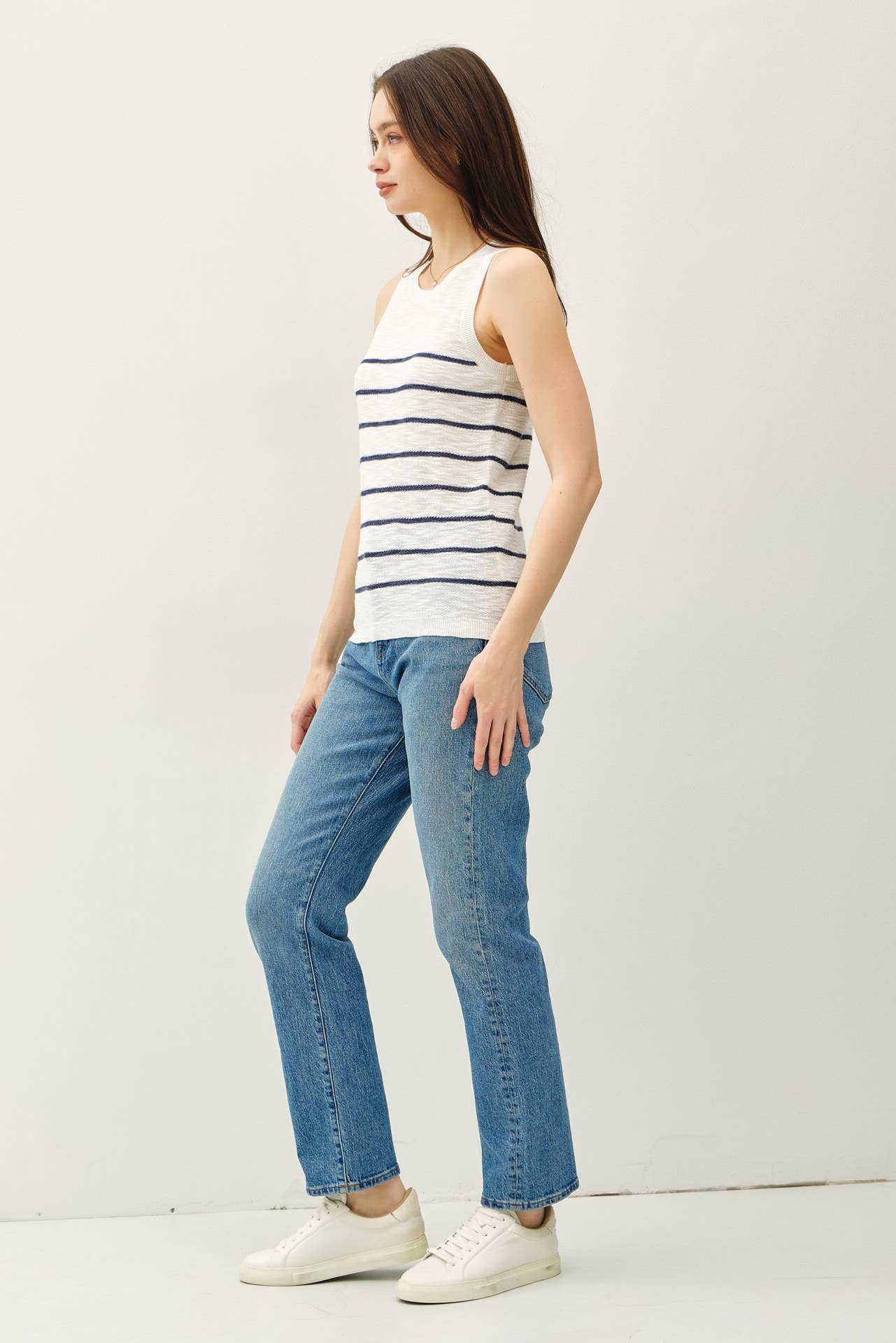 Striped Navy KnitTank