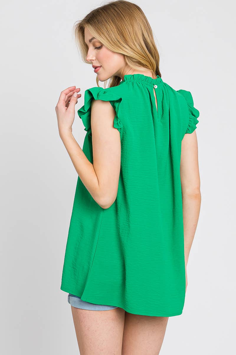 Ruffle Detailed Short Sleeve Top