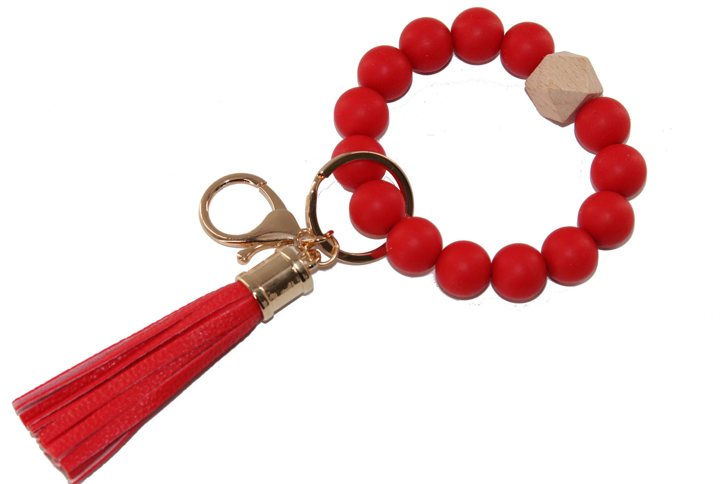 Silicone Beaded Keychain Bracelet