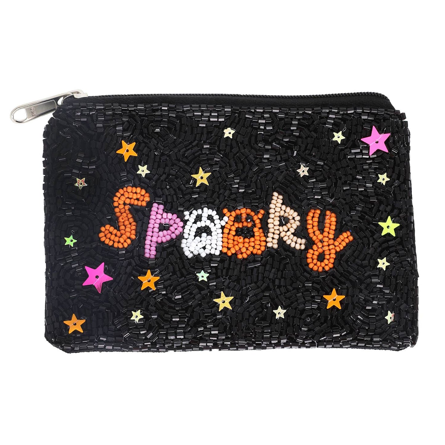 Spooky Ghost Beaded Coin Bag