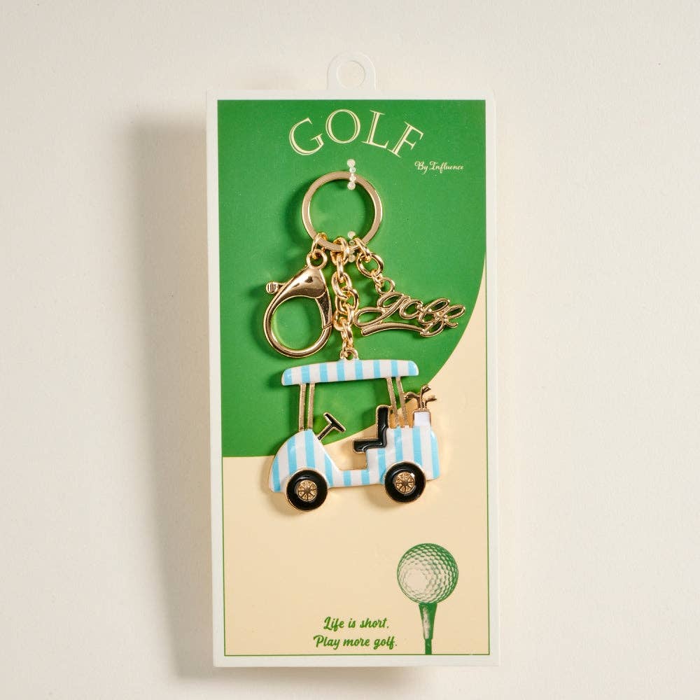 Golf Cart Keychain Bag Charm