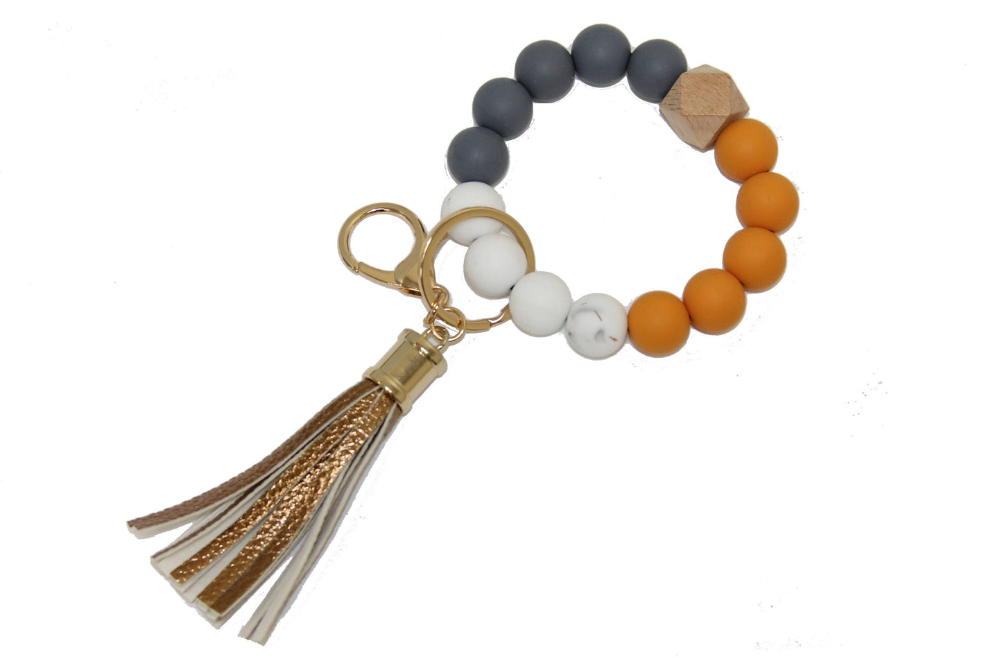 Silicone Beaded Keychain Bracelet
