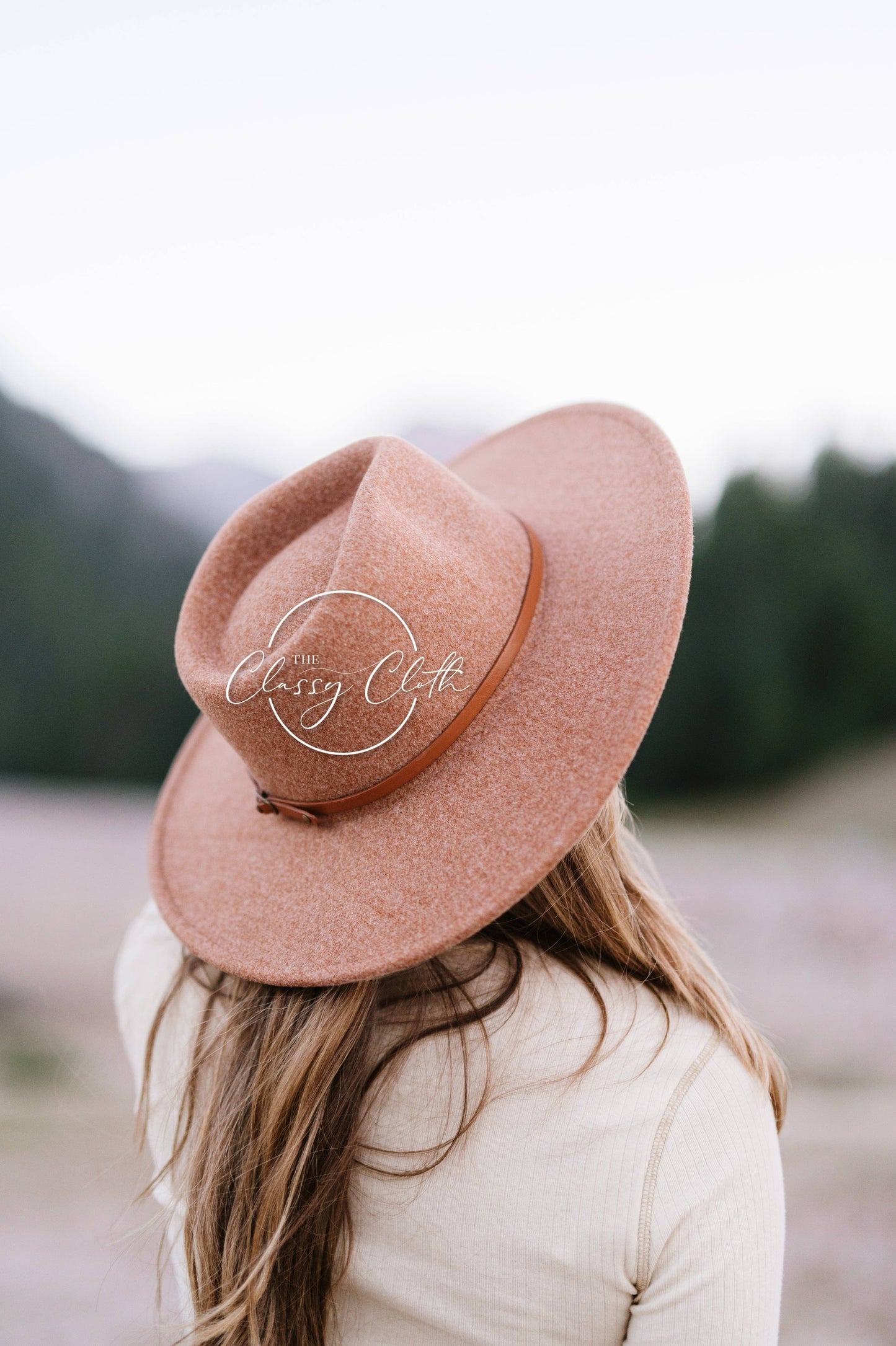 Camel Wide Brim Hat w/ Belt