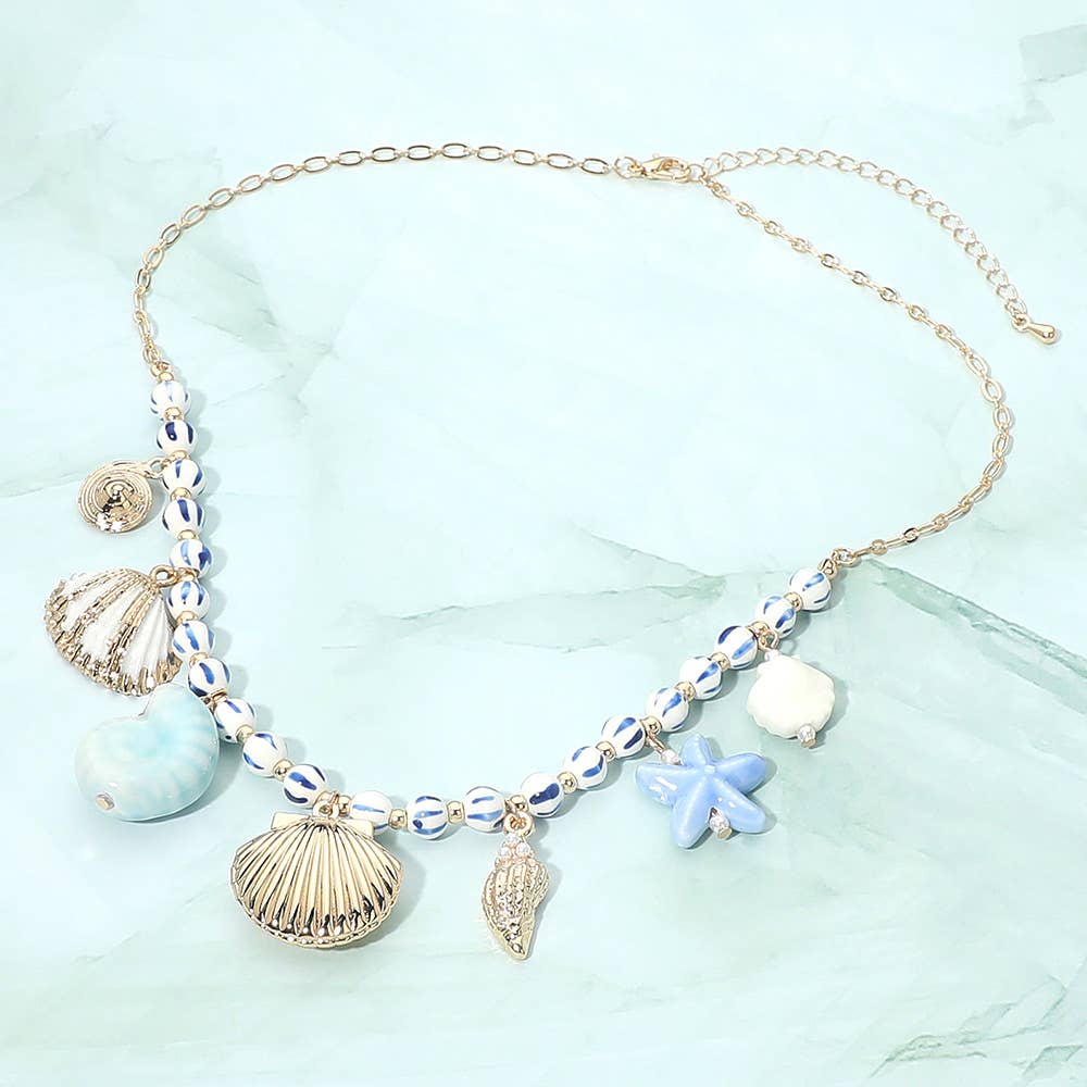 Coastal Charm Beaded Necklace