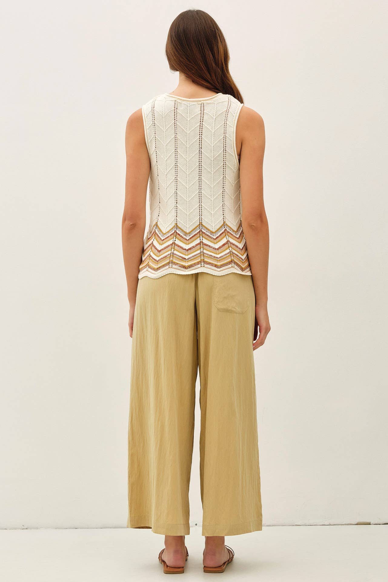 Terracotta Chevron Knit Tank