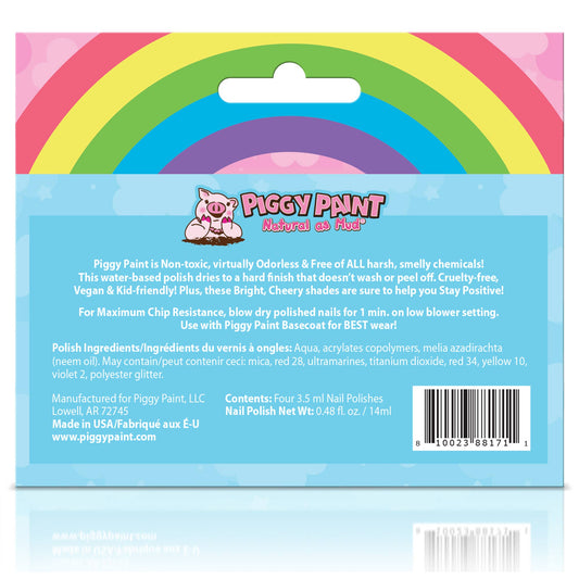 Rainbow Non-Toxic Kids Nail Polish - Set of 4