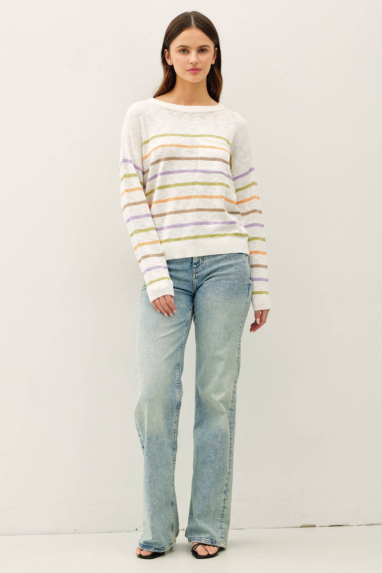 Multi Color Slub Sweater