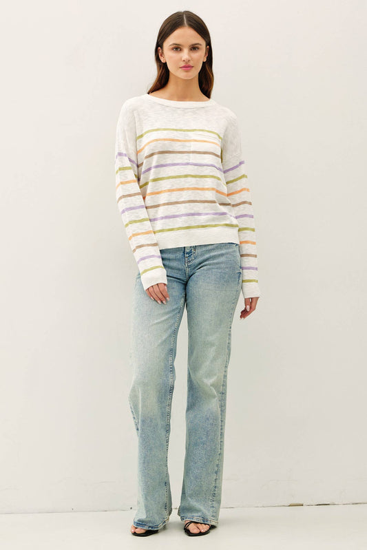 Multi Color Slub Sweater