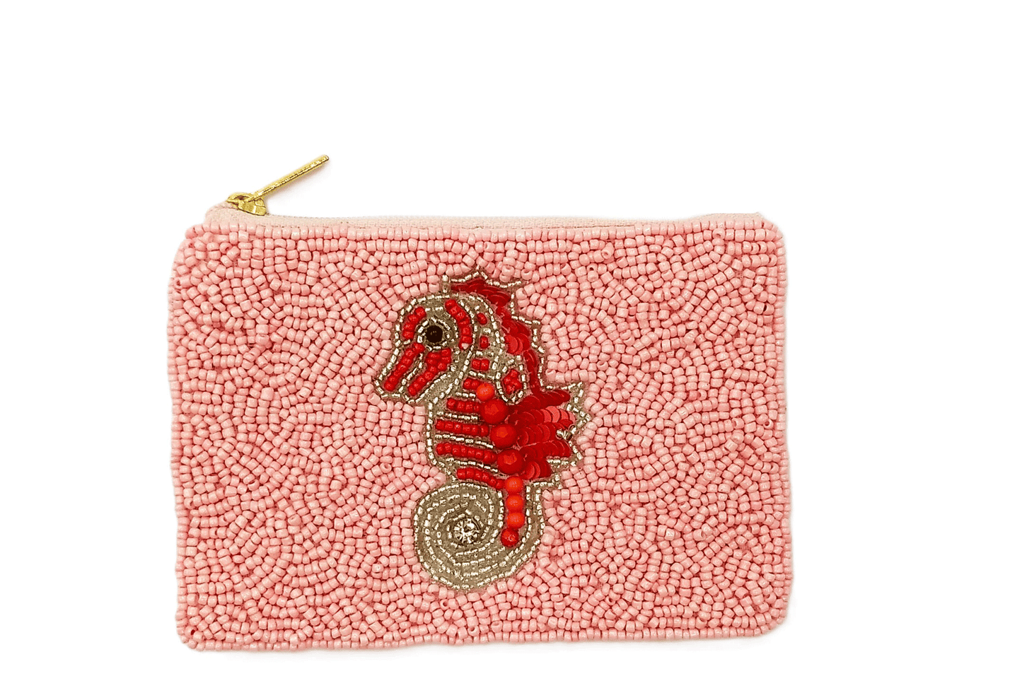 Seahorse Beaded Coin Purse