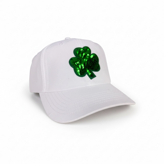 Shamrock Sequin Patch Pony Tail Hat