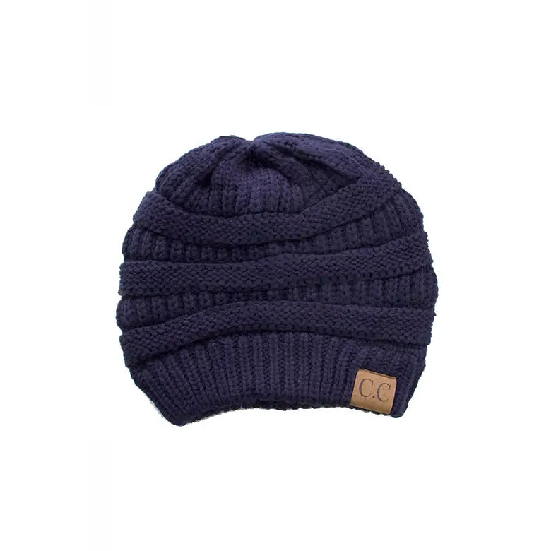C.C Ribbed Solid Color Beanies