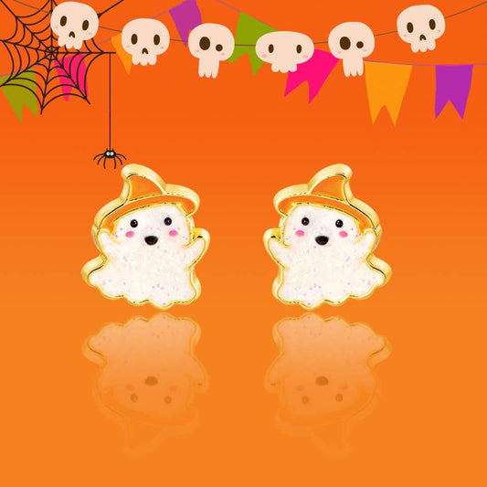 Glitter Ghost - Stud Earrings