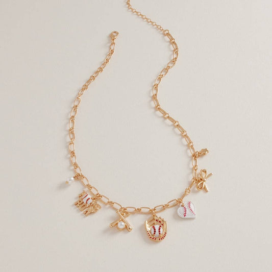 Baseball Charm Sport Necklace