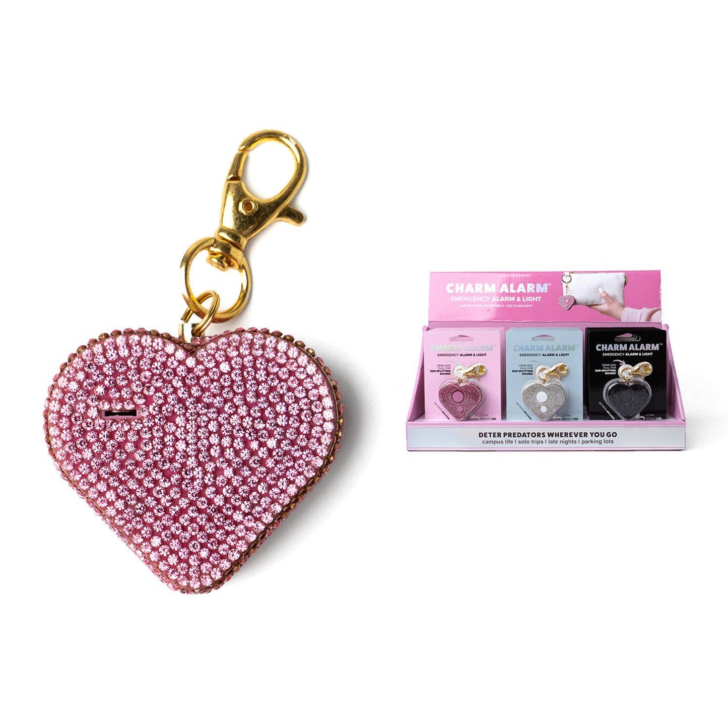 Heart 2-in-1 Charm Alarm & Flashlight