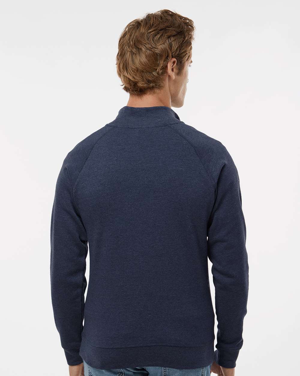 Navy Triblend Mens Quarter Zip