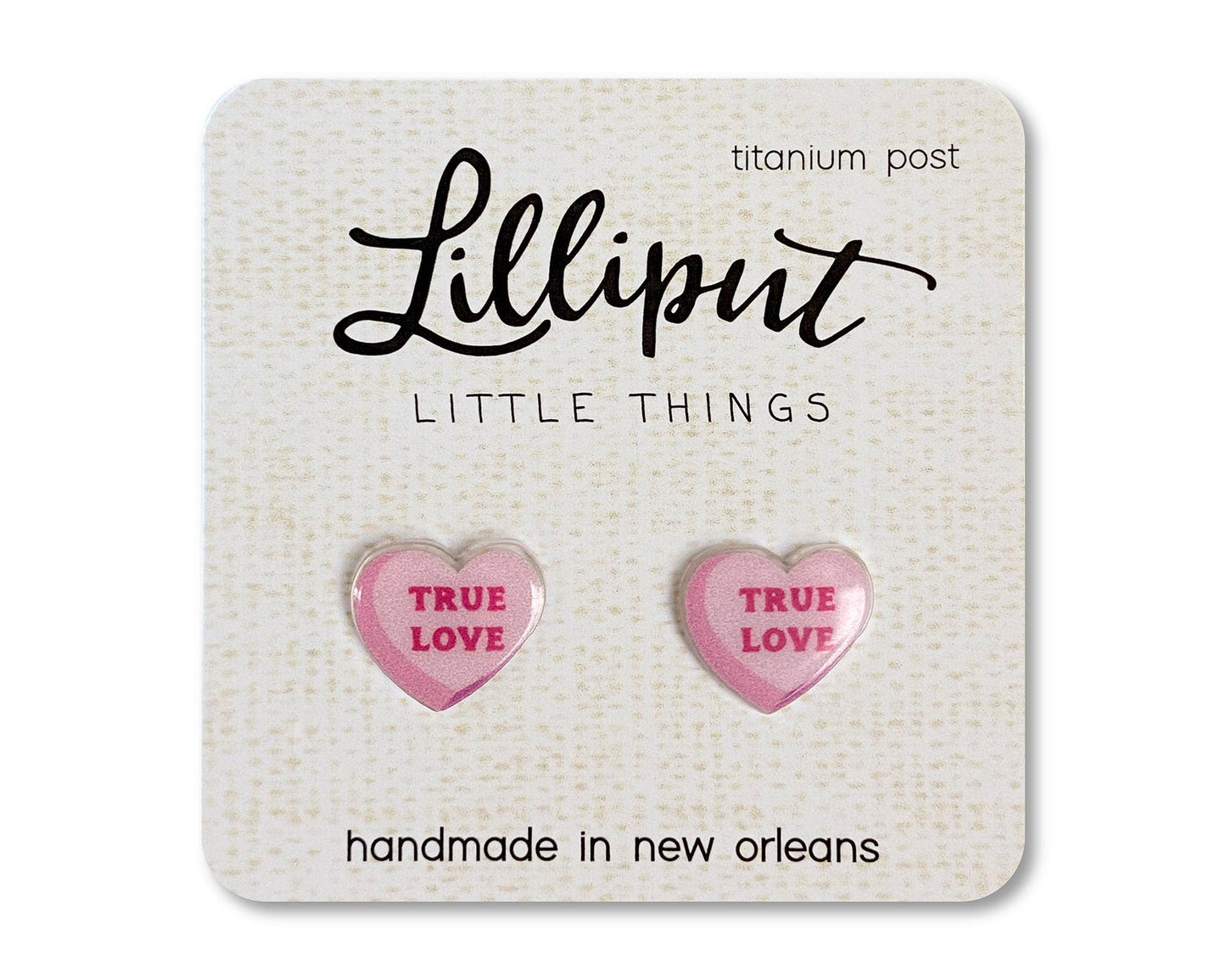 Valentines Day Candy Hearts Earrings