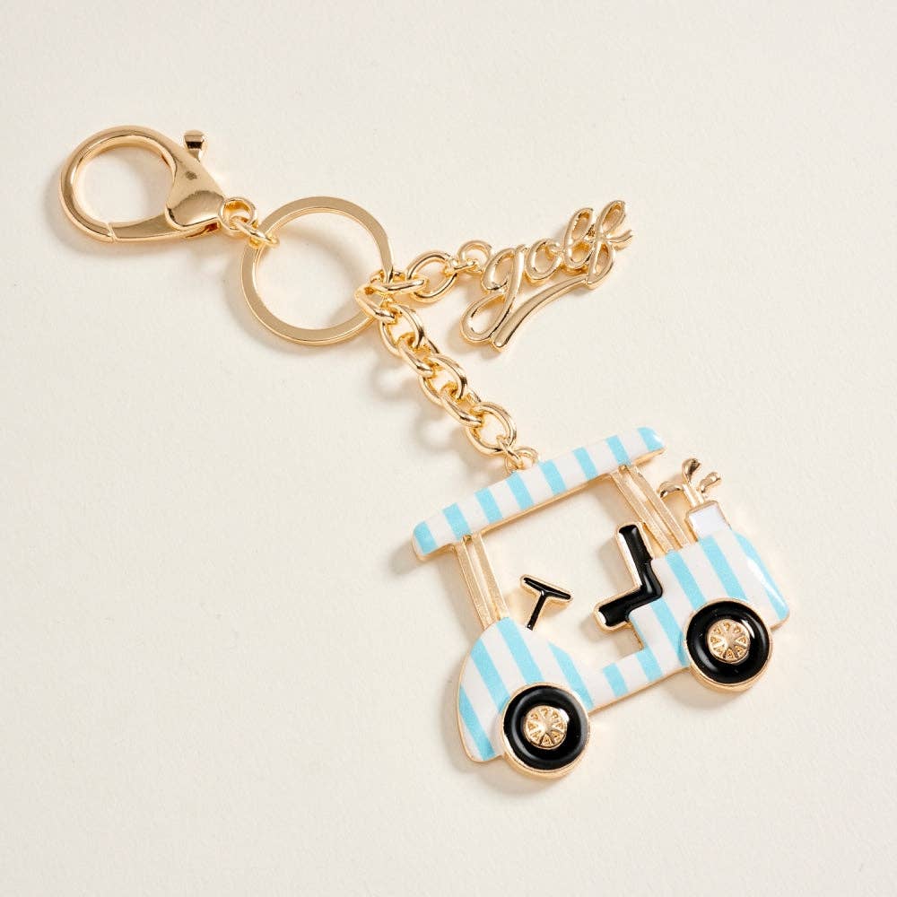 Golf Cart Keychain Bag Charm
